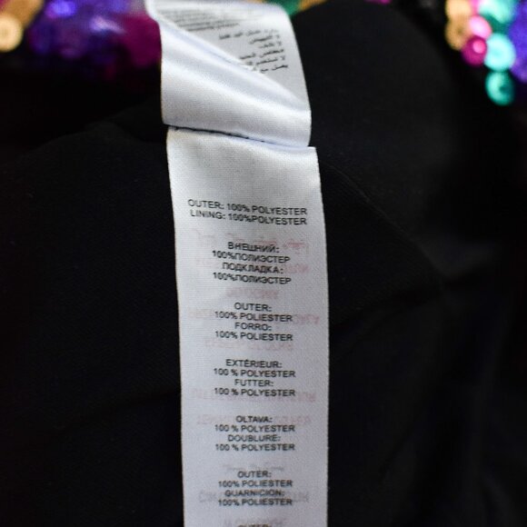 NWT ASOS Outrageous Fortune Rainbow Sequin Jumpsuit Straight Leg Size 4 Party - Picture 13 of 13